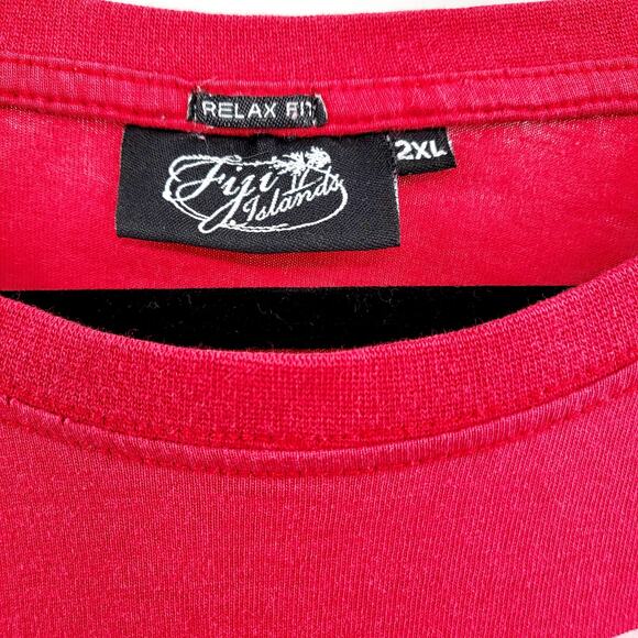 Fiji Islands Relax Fit Red KAVA DRINKING CLUB Graphic T-Shirt Men's Size 2XL - Picture 3 of 8